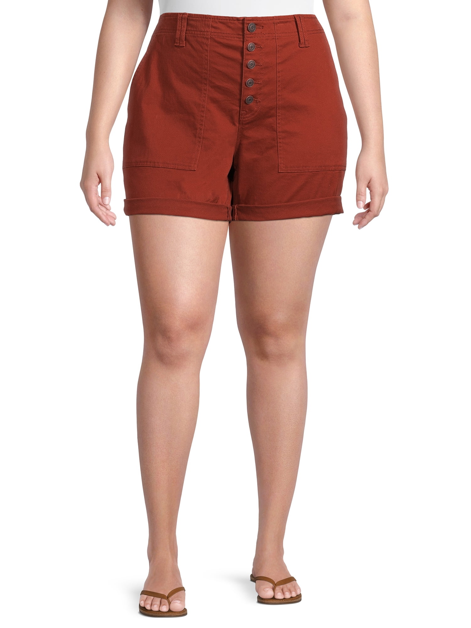 womens plus shorts