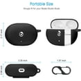 thumbnail image 6 of Fintie Silicone Case for New Beats Studio Buds, Shockproof Earbuds Cover with Keychain Carabiner, Support Wireless Charging (Black), 6 of 7