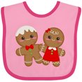 thumbnail image 3 of Inktastic Gingerbread Couple Boys or Girls Baby Bib, 3 of 4