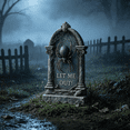 thumbnail image 3 of Halloween Tombstone for Graves, 17 inch Retro Realistic Gravestone Lawn Decorations,Outdoor Waterproof Graveyard Plaque, Halloween Spooky Decor for Backyard Cemetery Garden Sign, 3 of 3