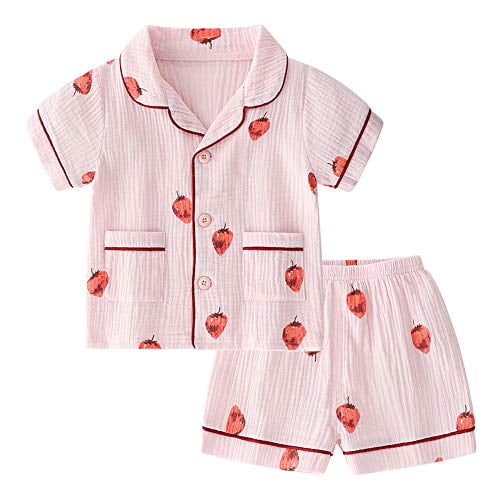 See Pic Kids Pajamas Girls Cotton Summer Pjs 8 9 Years Strawberry Other