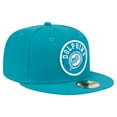 thumbnail image 3 of Men's New Era Aqua Miami Dolphins Checkered 59FIFTY Fitted Hat, 3 of 6