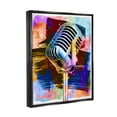 thumbnail image 4 of Stupell Industries Modern Vivid Microphone Performing Arts Painting Black Floater Framed Canvas Art Print Wall Art, 25 x 31, 4 of 10
