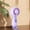 Purple, variant on ChicYu USB Rechargeable Handheld Desktop Fan Detachable Base Three Speed Portable Mini Cool Device Summer Travel Office Desktop Fan