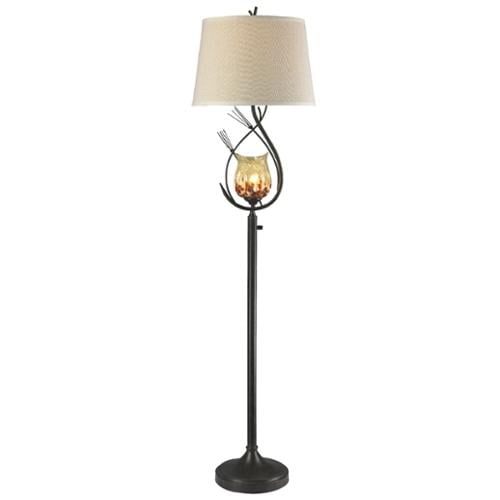 63 5 Whimsical Spotted Owl Golden Amber Brown Hand Crafted Glass Floor Lamp Com Hand Crafted Glass Floor Lamp, Whimsical Floor Lamp