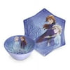Zak Designs Disney Frozen II Movie Kids Embossed Dinnerware Set, Including 9in Melamine Plate and 6in Bowl Set, Durable and Break Resistant Plate and Bowl Makes Mealtime Fun (Elsa & Anna, BP