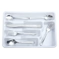 thumbnail image 3 of Mainstays Swirl 49 Piece Stainless Steel Flatware and Organizer Tray Set, Silver, Service for 8 3.29 lb, 3 of 13