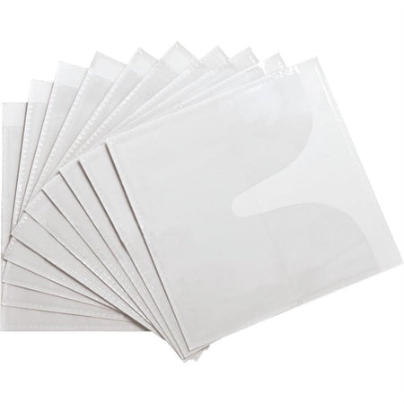 Compucessory Self-Adhesive Poly CD/DVD Holders - 1 x CD/DVD Capacity - White - Polypropylene - 50 / Pack | Bundle of 2 Packs price history on PriceWatchPro