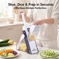thumbnail image 2 of ONCE FOR ALL Mandoline Slicer Vegetable Cutter, Adjustable Thickness, Slice, Julienne & Dice, Safe Hand Guard Design, Easy Clean Kitchen Tool for Onions, Potatoes, Cucumbers, Carrots & Tomatoes, 2 of 11