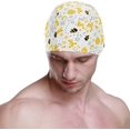 thumbnail image 2 of Wekity Swimming Cap Cartoon Bee Flower Floral Unisex Adult Wekity Polyester, 2 of 4
