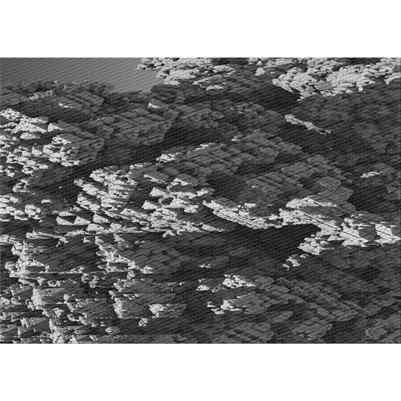 Ahgly Company Machine Washable Indoor Rectangle Transitional Charcoal Black Area Rugs, 2' x 5'