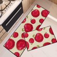 thumbnail image 1 of Red Apple Farmhouse Kitchen Rugs Set - Non-Skid Washable Apples Kitchen Mats, Vintage Runner Rug, Fruits Kitchen Decor, Set of 2, Ideal for Country-Inspired Kitchens, 1 of 6