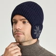 thumbnail image 2 of Bonnet d'Hiver Tricoté avec Cache-Oreilles Extensibles Bonnet de Ski, 2 of 5
