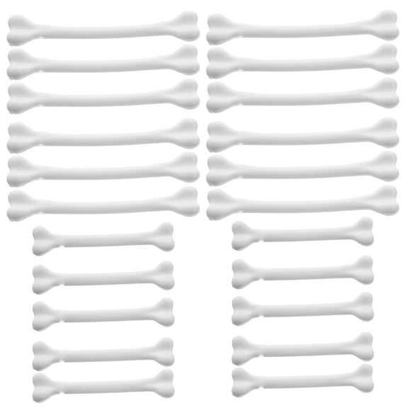 Beaupretty 50Pcs Multifunctional White Plastic Cocktail Rods with Bone Shape for Home and Bar