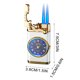 thumbnail image 3 of Reloj de encendedor de llama de doble fuego | Encendedor de reloj de llama azul inflable a prueba de viento de aleación de metal | Esfera de cristal luminoso | Regalo de moda | Llama ajustable | 7,5, 3 of 5