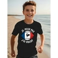 thumbnail image 1 of Rugby T-shirt - Boys' French Rugby Graphic T-Shirt - Light Yellow Casual Short Sleeve Tee with "Je Peux Pas J'ai Rugby" Print, Breathable Spring/Summer Top for Beach & Sports, Rugby Shi, 1 of 6