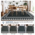 thumbnail image 3 of Washable Area Rug 8x10 Low Pile Washable Rug – Modern Geometric Bordered Solid Area Carpet with TPR Non Slip Backing, Soft Non Shedding Neutral Floor Mat for Living Room, Bedroom & Nursery, 3 of 9