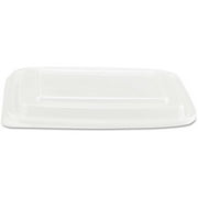 Microwave Safe Container Lid, Plastic, Fits 24-32 oz., Rectangular, Clear, 75/Bag, 300 ct