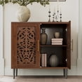 thumbnail image 2 of HLR 31.4" Accent Cabinet, 2 Doors Sideboards and Buffets Cabinet with Storage for Living Room, Brown, 2 of 8