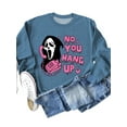 thumbnail image 2 of XCHQRTI Women's Skull Sweatshirt Graphic T Shirts Long Sleeve Top Pullover Halloween Sweaters, 2 of 3