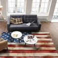 thumbnail image 4 of Area Rugs Indoor Non-Slip Rectangle Rug 5x8 Ft Vintage American Flag Independence Day Rug Rubber Backing Floor Mats Non Shedding Home Decor Carpet for Entryway Living Room, 4 of 8