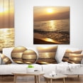 thumbnail image 4 of Designart Gloomy Beach and Waters at Sunset - Modern Beach Throw Pillow - 18x18, 4 of 5