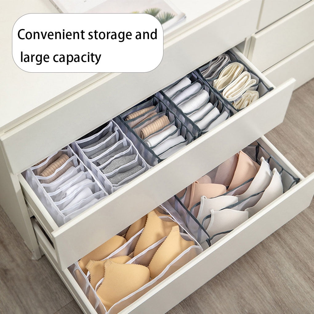 3 Pack Storage Solution Box Wardrobe Organiser Drawer Organizer Socks Bra 