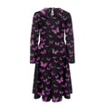 thumbnail image 5 of DISNIMO Purple Butterfly Dress for Girls Long Sleeve Midi Dress Kids Girl Dresses 5-6 Years Kids Dress with Collar for Girls Ruffle Collar Dress Kids Fall Dresses Kids Church Dresses Winter, 5 of 7