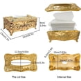thumbnail image 2 of ABCISI Rose Tissue Box Holder, Stylish Bling Acrylic Tissue Box Cover for Bathroom Vanity Countertops, Bedroom Dressers, Night Stands, Desks & Tables (Gold), 2 of 7