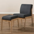 thumbnail image 3 of Baxton Studio Wera Mid-Century Retro Modern Dark Grey Fabric Slipper Lounge Chair and Ottoman Set-Color:Grey,Finish:Light Wood,Material:Particle Board/MDF,Quantity:1,Style:Mid-Century, 3 of 9