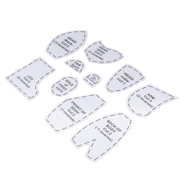 Plantillas de Osos para Coser Fácilmente ANGGREK Juego de Acrílico Reutilizable y Duradero