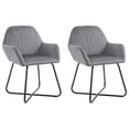 thumbnail image 6 of vidaXL Dining Chairs Upholstered Chair with Metal Legs for Living Room Velvet, 6 of 69