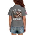 thumbnail image 7 of CCRFTGI 250 Anniversary USA Flag Polo Shirts for Child Girls Boys Size 7 School Uniform America Flag freedom Shirt Golf Lapel Button Collared Polo Quick Dry Summer T-Shirts Gray 12-13 Years, 7 of 7