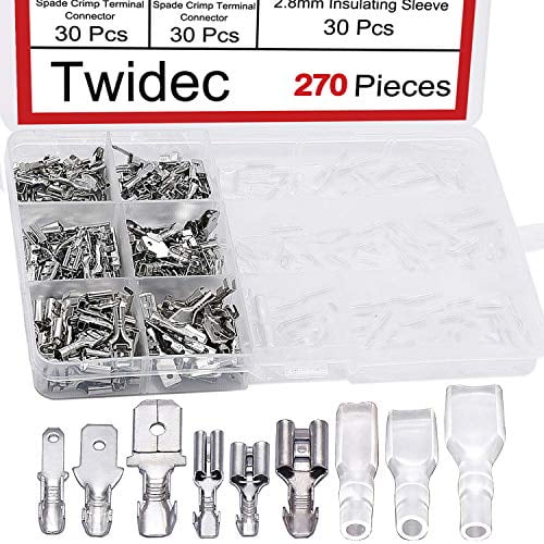 270pcs Aorted Insulated Electrical Wire Terminals Crimp Connectors Spa Gift 