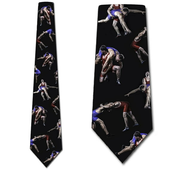 Wrestling Ties Mens Sports Necktie Wrestling Team Tie by Three Rooker