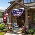 thumbnail image 3 of 250 year anniversary Birthday Bunting Flag, Patriotic USA Anniversary Fan Banner 1776-2026, 2x4 FT, Navy Blue Red White, with Brass Grommets 2 Pack, 3 of 8
