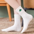 thumbnail image 2 of FNGZ 1 Pair of Socks, White Socks, Little Dinosaur Cute Fun Casual Mid-Length Tube Socks Ladies Socks, 2 of 2