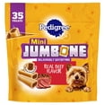 thumbnail image 2 of (2 pack) Pedigree Mini Jumbone Small Dog Treats, Dog Bone Like Shell with Beef Flavor, 35 Treats, 2 of 10