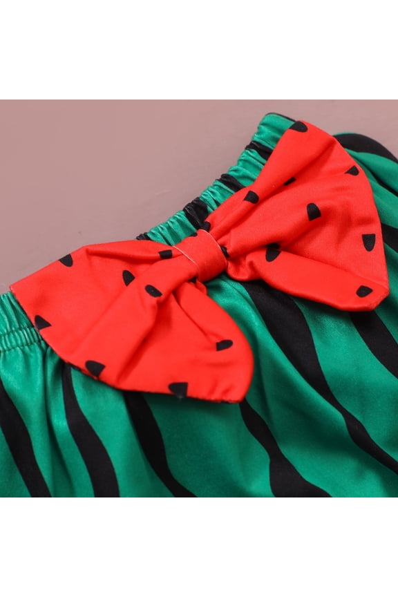 Shorts Sets Girls Two Piece Girl's 2 Piece Outfits Floral Print Half Sleeve Tee Shirt and Biker Shorts Set,Red 3-6 Months