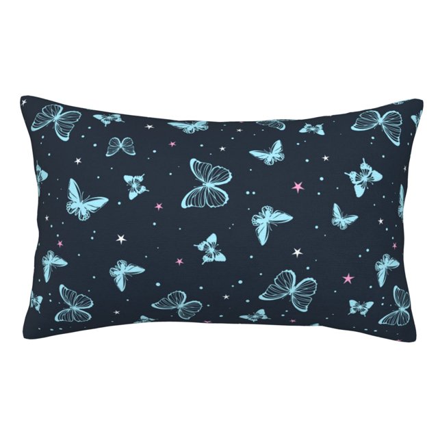 Fotbe Beautiful Butterflies Funda de Almohada Decorativa Estilo Occidental, Lujo en Algodón, Fundas para Almohadas King, Cojín Estampado para Decoración del Hogar-20"x30"