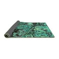 thumbnail image 2 of Ahgly Company Indoor Rectangle Abstract Turquoise Blue Modern Area Rugs, 2' x 4', 2 of 4