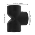 thumbnail image 2 of TEHAUX Conector De Tubo Para Calefactor De Auto Resistente A Altas Temperaturas Color Negro, 2 of 6