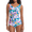 Flower, variant on BIMEI Women's One-Piece Pocketed Mastectomy Swimsuit Tummy Control Bathing Suits 886, Sky Blue, M