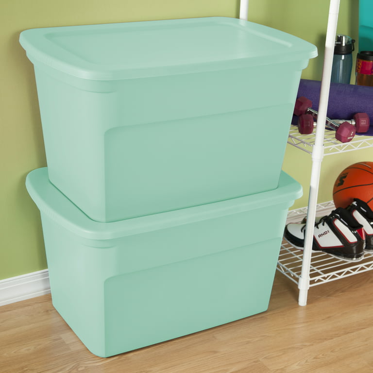 Centrex Medium 30-Gallons (120-Quart) Red Lid/Green Bin Tote with