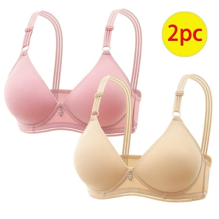 LLYWEY Seamless Bras Discounts Sleep Bras Women Plus Size Ladies Bralette Bra Style-1200 Women Support Bra Feature Adult Female Lace Sports Bras Pinks 38B