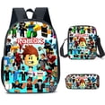 thumbnail image 3 of Conjunto de tres piezas alrededor de ROBLOX para estudiantes de escuela primaria y secundaria, mochila escolar, bolsa de mensajero, bolsa de lápices, mochila para niños, 3 of 4