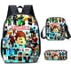 thumbnail image 3 of Conjunto de tres piezas alrededor de ROBLOX para estudiantes de escuela primaria y secundaria, mochila escolar, bolsa de mensajero, bolsa de lápices, mochila para niños, 3 of 4