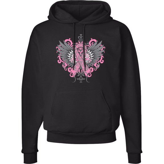 Inktastic Breast Cancer Cool Wings Adult Hoodie Sweatshirt