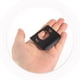 thumbnail image 3 of FELTECHELECTR Placa de impacto para puerta (4 unidades): guía de pestillo de acero inoxidable, soporte metálico tipo D negro resistente para estabilidad y alineación de la cerradura., 3 of 5