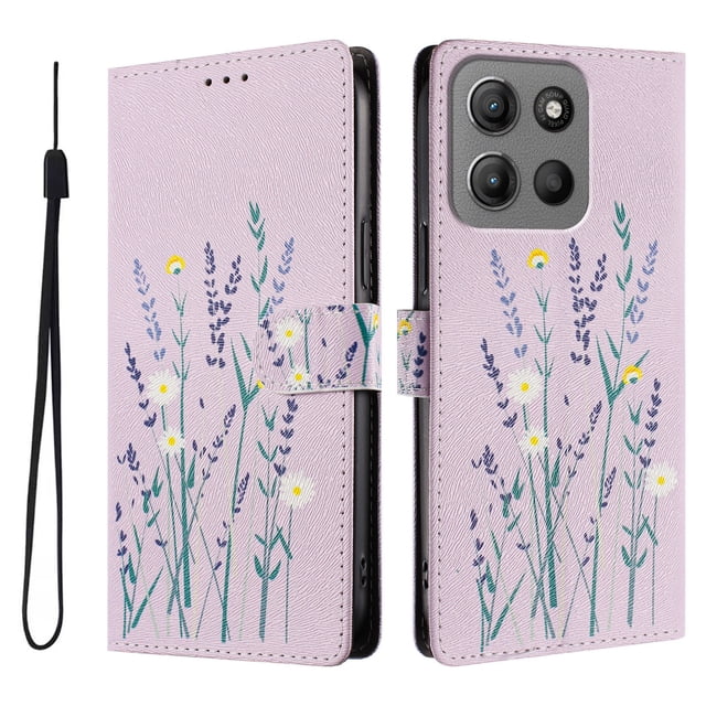 FOXDOCK Funda Tipo Cartera para Motorola Moto G15/G15 Power con Soporte y Correa – Diseño de Patrones Lindos